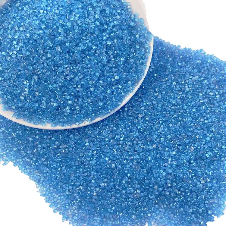 Blue Sanding Sugar for Baking Edible Sparkling Coarse Sugar Crystals Sprinkles for Baking Topping Cake Cookie Cupcake Topper Ice Cream Decoration Supplies 3.2 OZ (3.2 Ounce)