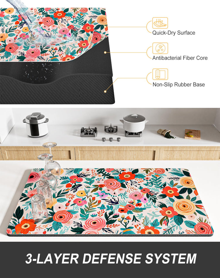 Dish Drying Mat for Kitchen Counter