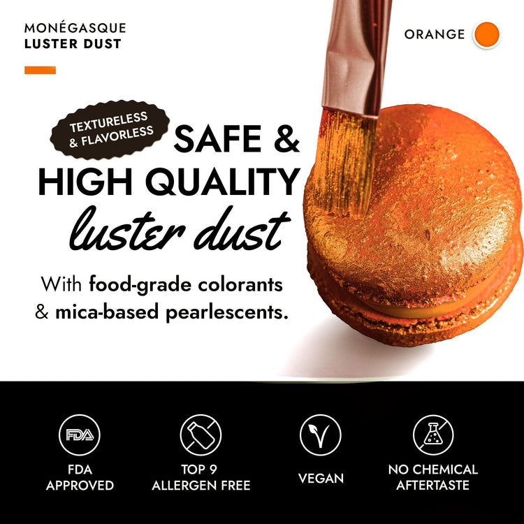 Orange Edible Glitter for Drinks & Cakes