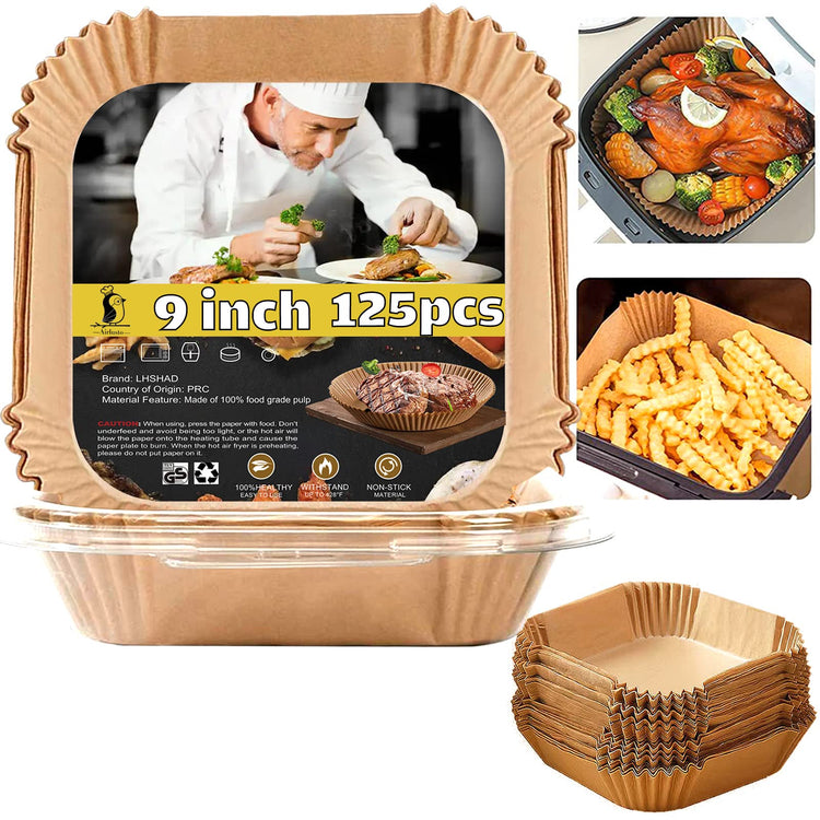 Air Fryer Liners Disposable 9 Inch (125 Count)