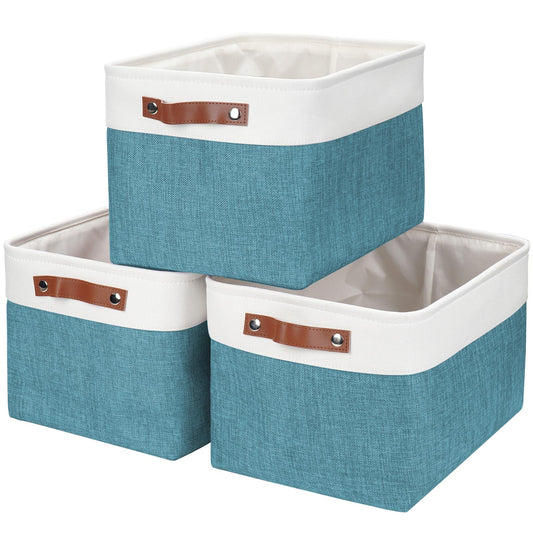 Storage Bins Large Fabric Storage Baskets for Shelves 3 Pack (3 Count)