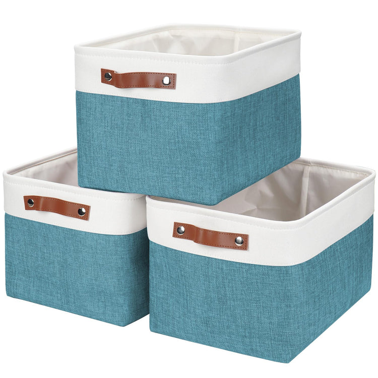 Storage Bins Large Fabric Storage Baskets for Shelves 3 Pack (3 Count)