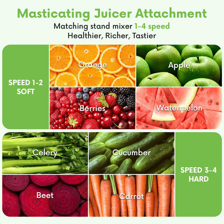 Masticating Juicer Attachment for KitchenAid Stand Mixer