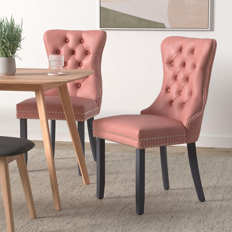 Pink Velvet Dining Chairs Set of 4 (4 Count)