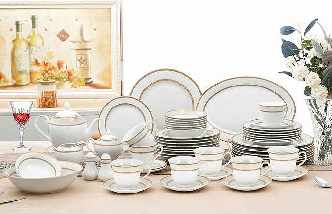 Lorenzo Amelia 57-Piece Dinnerware Set, Service for 8