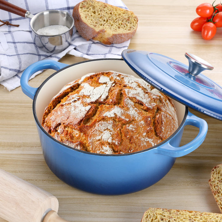 3 Qt Enameled Cast Iron Dutch Oven with Lid