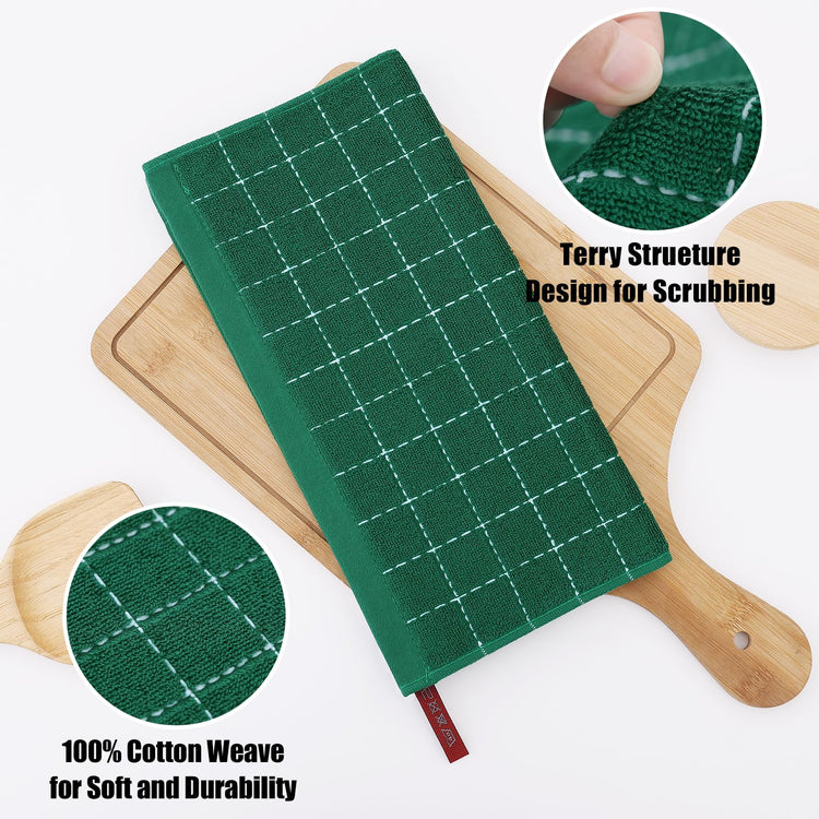 100% Cotton Terry Kitchen Dish Cloths (8 Count)