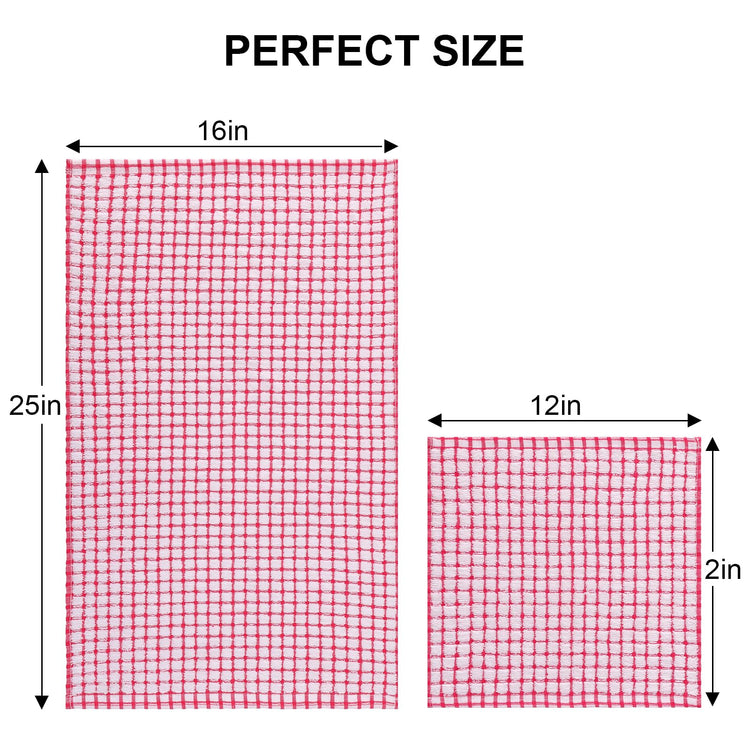 Cotton 12 Pack Kitchen Towels and Dishcloths Sets (12 Count)