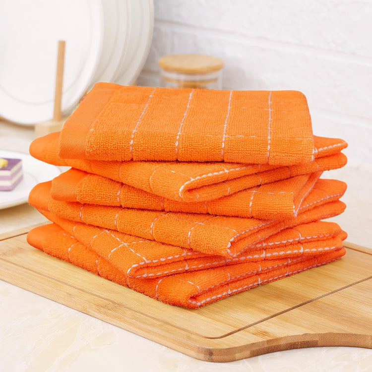 100% Cotton Terry Kitchen Dish Cloths (8 Count)