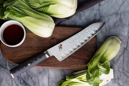 MIYABI Kaizen 7-inch Hollow Edge Rocking Santoku Knife