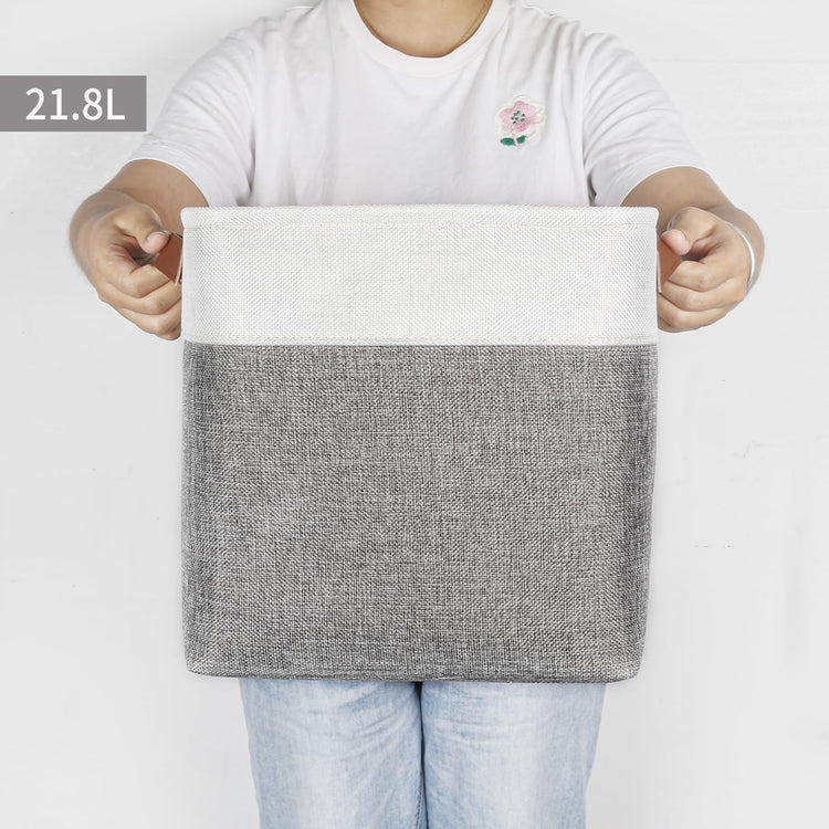 Collapsible Fabric Storage Cubes 11x11 Cube Storage Bins (4 Count)