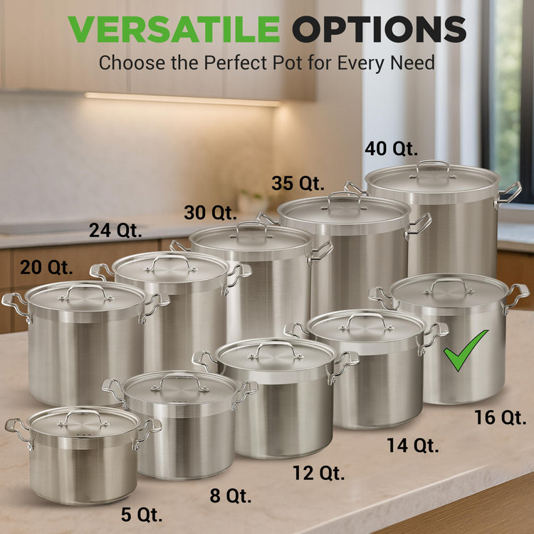 16 Quart Stainless Steel Stockpot