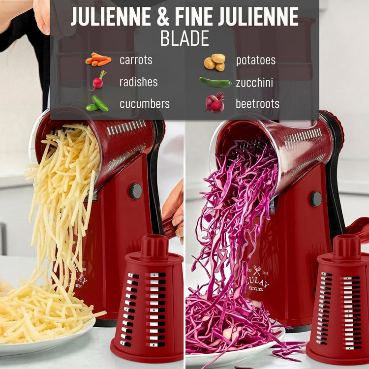 Rotary Cheese Grater 5 Blade Cheese Shredder