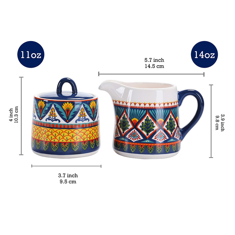Havana Ceramic Sugar and Creamer Set