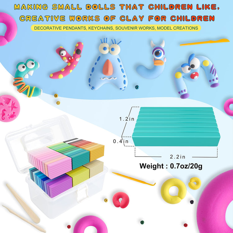 60 Colors Oven Bake Clay Kit
