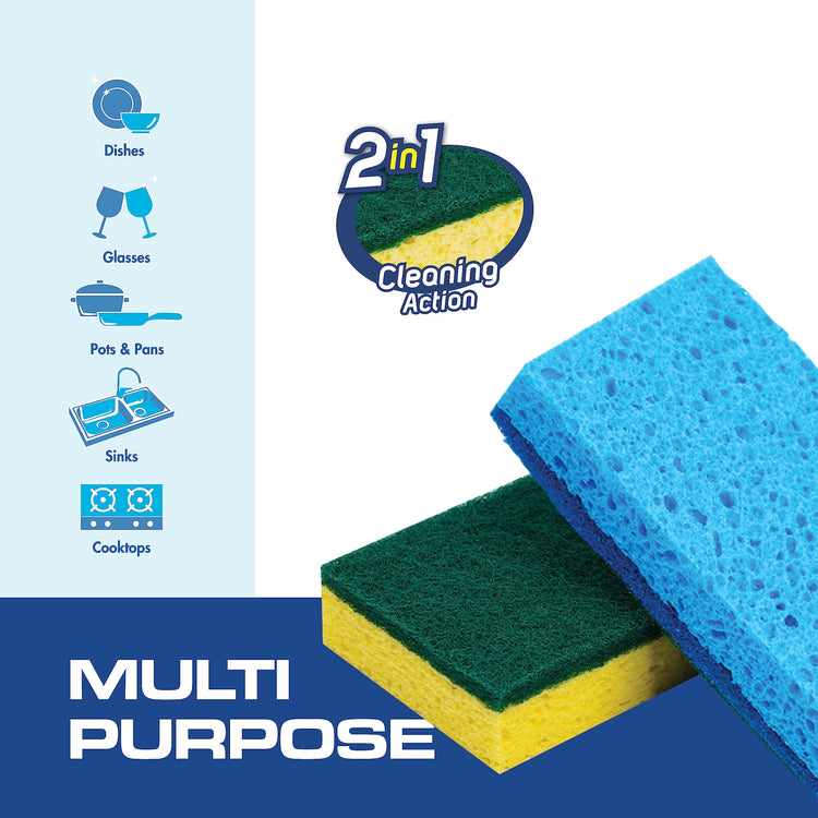 48 Pack Kitchen Sponges Dish Sponge for Washing Dishes (48 Count)