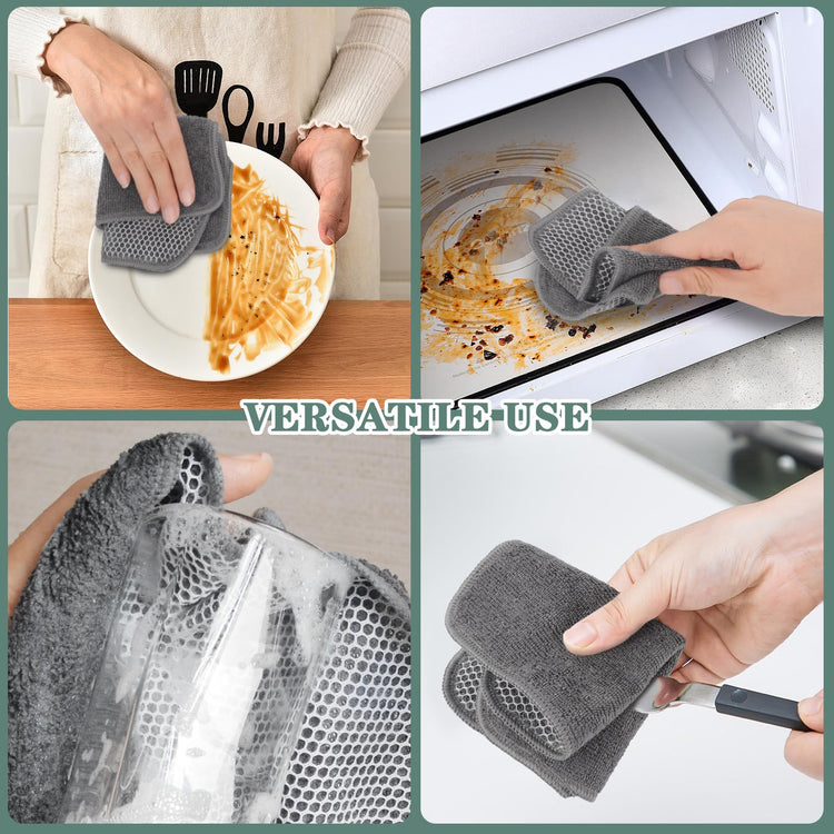 Dish Cloth for Washing Dishes Kitchen Washcloth Cleaning Cloth (10 Count)