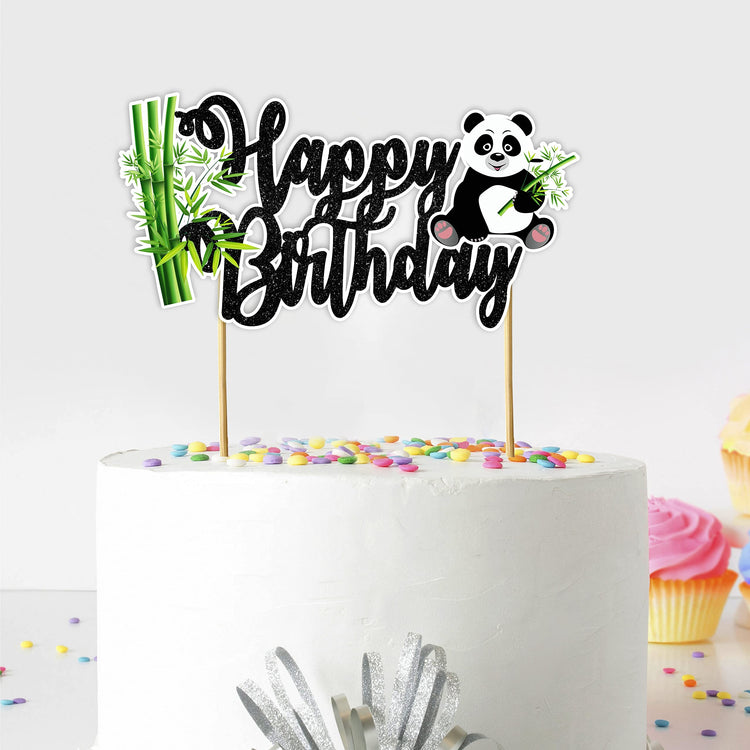 Panda Happy Birthday Cake Topper