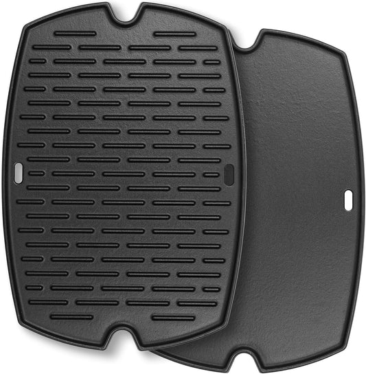 7582 Cast Iron Griddle for Weber Q1000 Grill, for Weber Q100 Q1000 Q1200 Q120 Q140 Q1400 Grill Parts, for 7582 Grate 6558 Full Size Griddle Inserts, Baby Q Replacement, Flat Top Plate Accessories - Nestoria