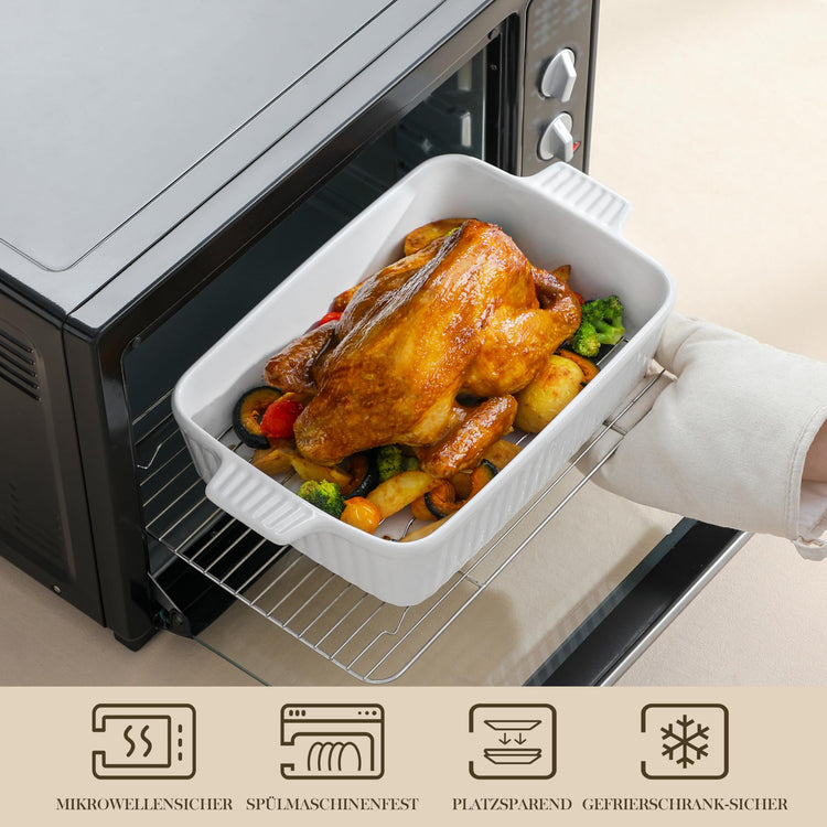 4.4 QT Baking Dishes with Rack