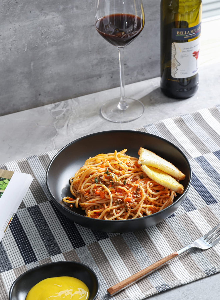 Matte Black Pasta Bowls Set of 4 (4 Count)