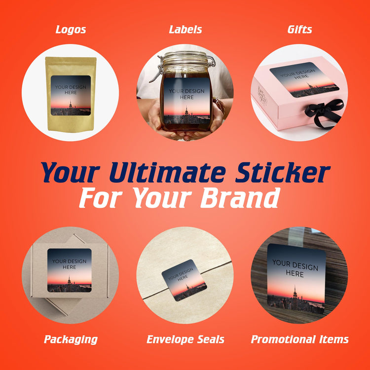 100 Custom Vinyl Stickers (100 Count)