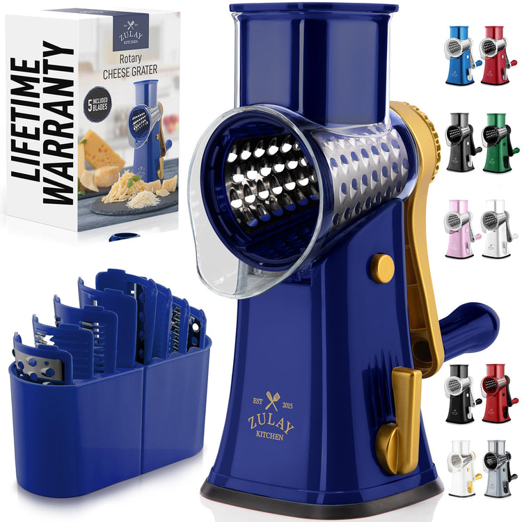 Rotary Cheese Grater 5 Blade Cheese Shredder