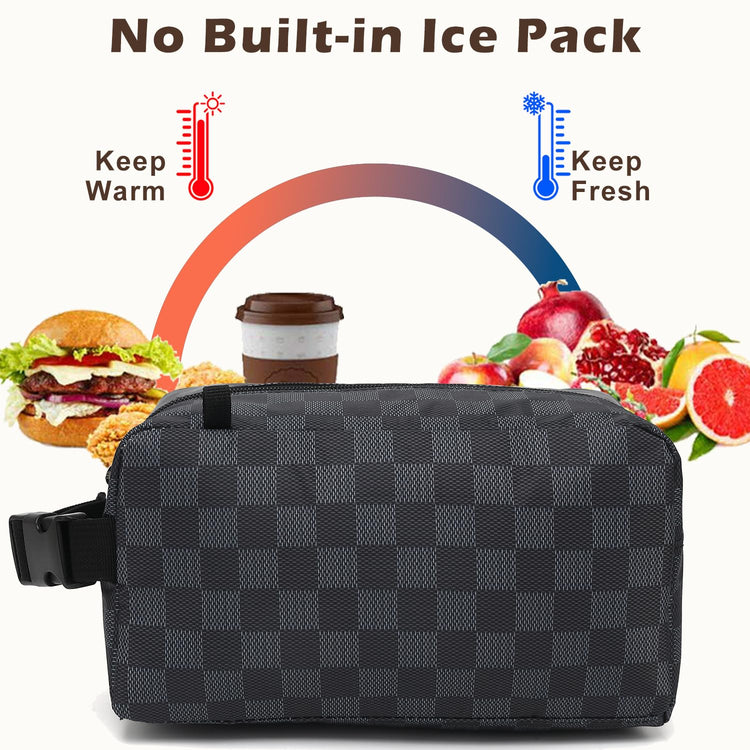 Small Insulated Lunch box Portable Soft Bag Mini Cooler Thermal Meal Tote Kit with Buckle for Work