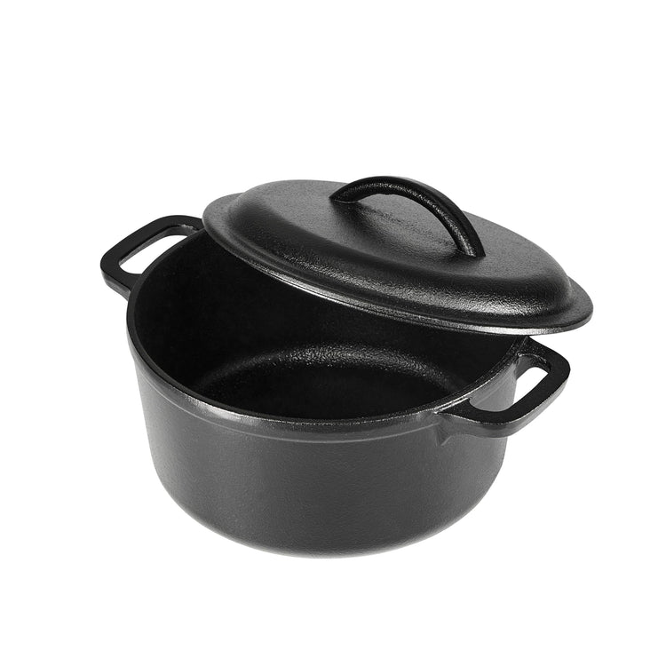 Pre Seasoned Cast Iron Mini Dutch Oven Pot with Lid and Dual Handles