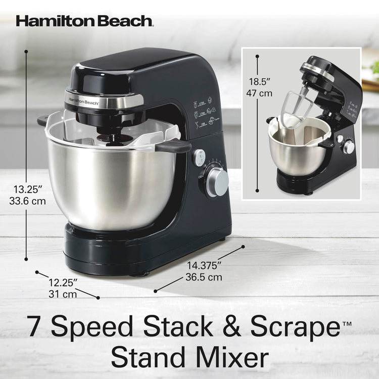 4 Quart Electric Stand Mixer With 7 Speeds