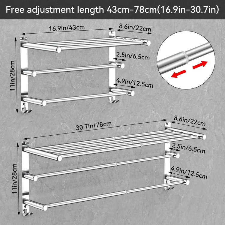 Adjustable Towel Bar for Bathroom Wall Mount17