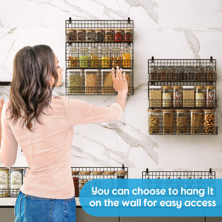9 Tier Spice Rack Organizer with Door Hook