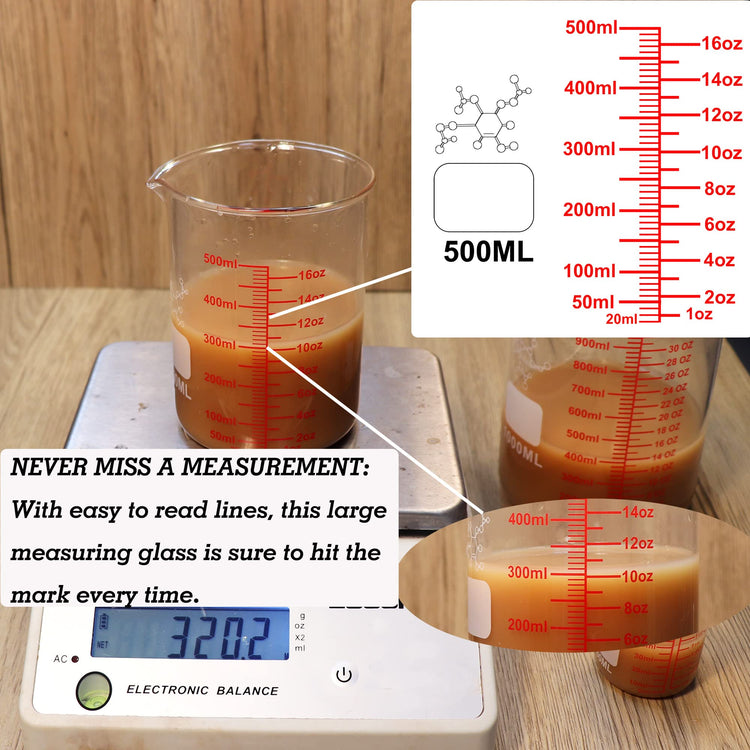 High Borosilicate Glass Measuring Cup Set