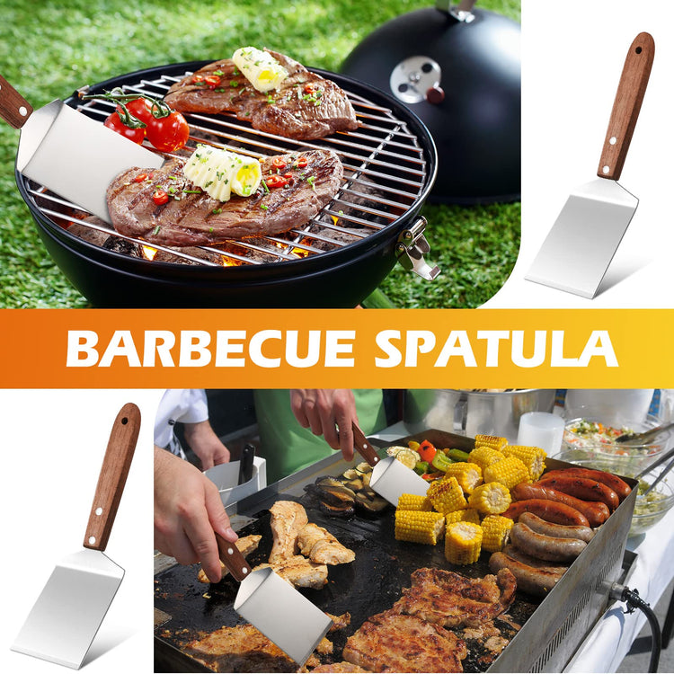 20 Pcs Pizza Spatula Stainless Steel Server Wood Handle Bulk (20 Count)