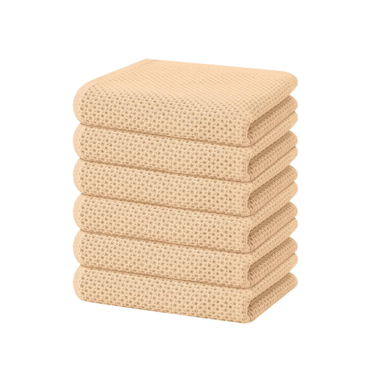 100% Cotton Waffle Weave Kitchen Dish Towels 6 (6 Count)
