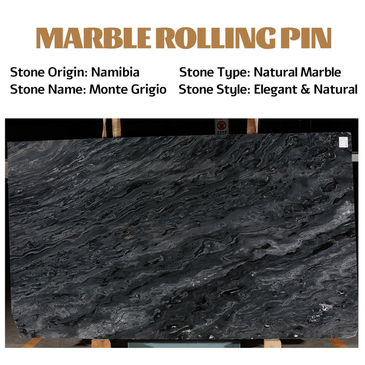African Natural Marble French Rolling Pin