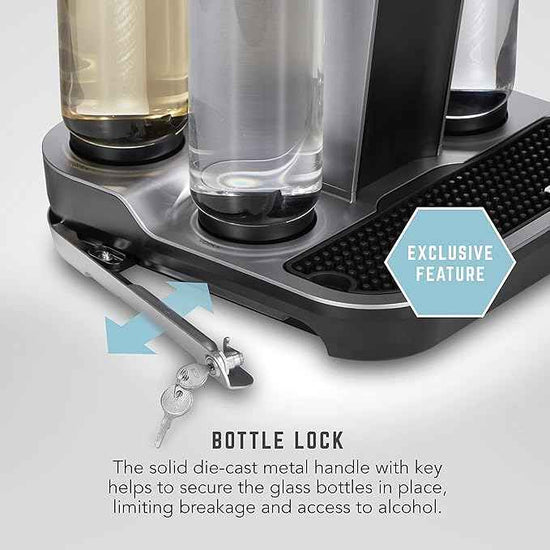Bartesian Professional Cocktail Machine and Margarita Maker - High Capacity Bar Cocktail Mixer with 5 Premium Glass Bottles for Parties and Entertaining - Push-Button Technology and Easy Clean Design