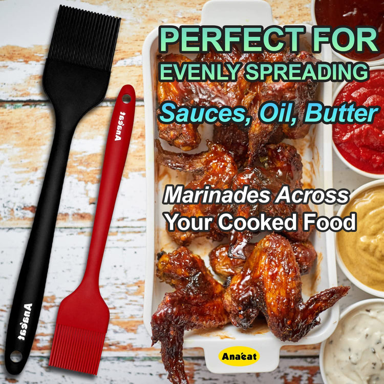 2 Pack Silicone Basting Pastry Brushes