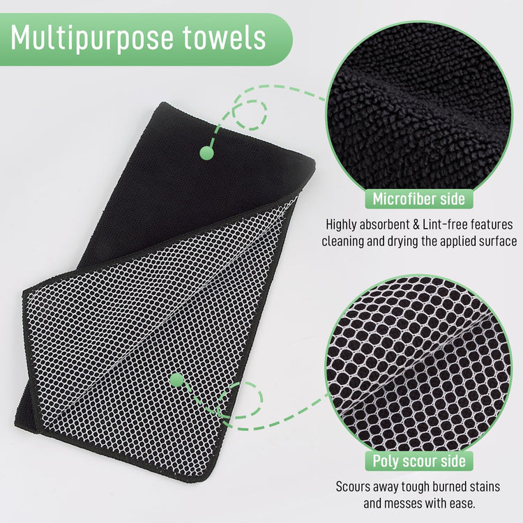 Dish Cloth for Washing Dishes Kitchen Washcloth Cleaning Cloth (10 Count)