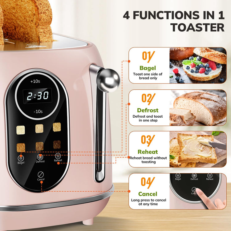 Smart Touch Screen Toaster 2 Slice