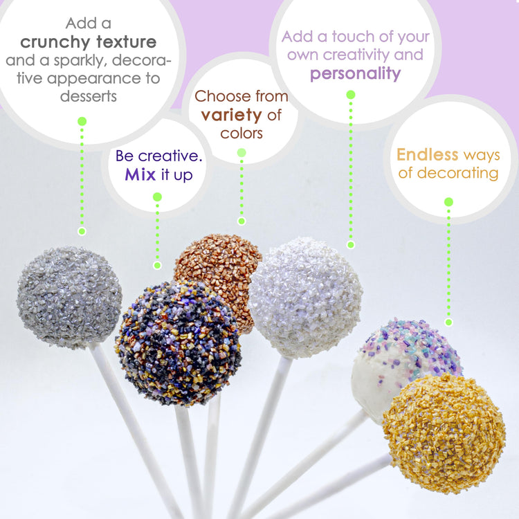 Rose Gold Pearlized Sugar Sprinkles for Baking (5 Ounce)