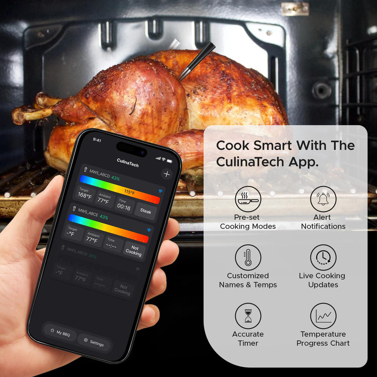 750ft Wireless Meat Thermometer Long Range for Smoker