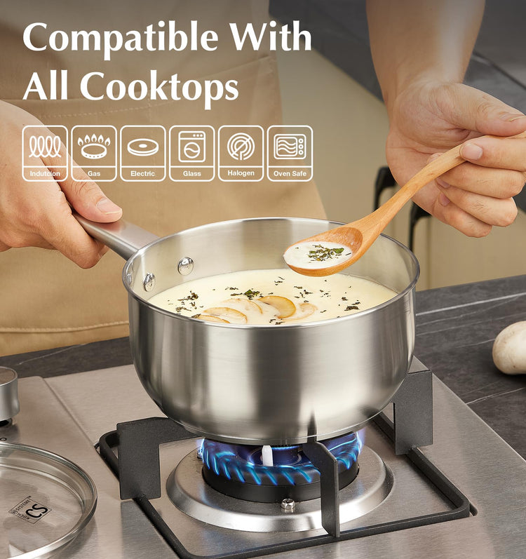 Stainless Steel Saucepan Set (3 Count)