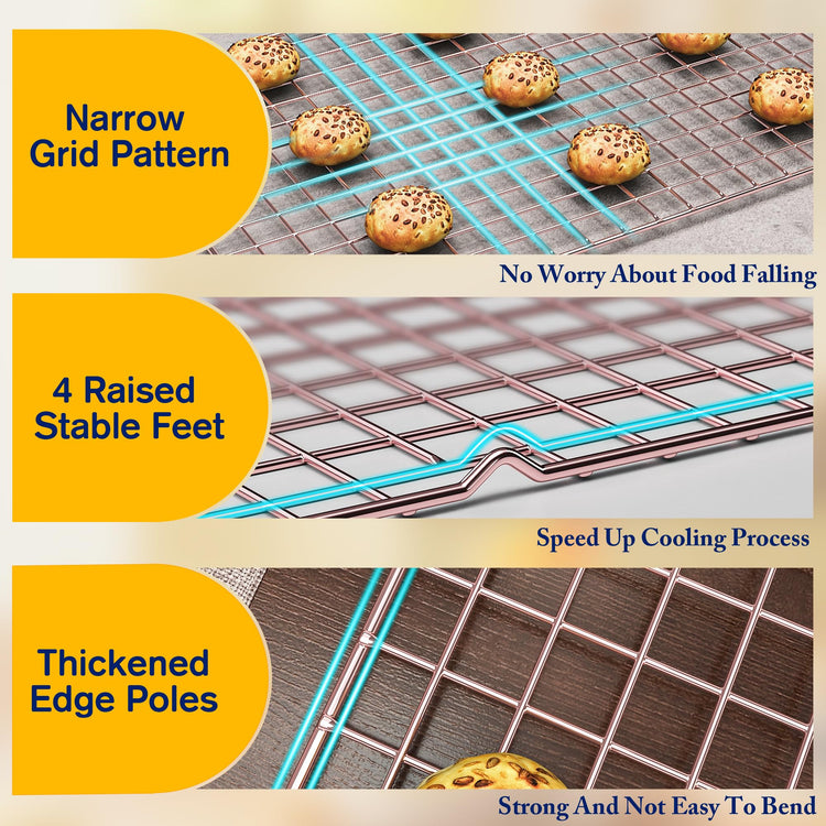 2PCS Cooling Racks for Cooking and Baking