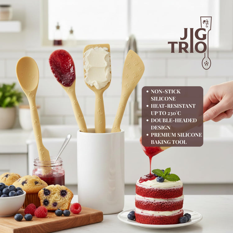 JIG TRIO Double Headed Silicone Spatula Set (3 Count)
