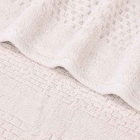 Superior Playa Zero Twist Cotton Medium Weight Towels, for Guest Bath, Bathroom, Shower, Spa, Plush, Quick Dry, Ultra-Soft Towels, Bath Essentials, Waffle Textured, 8 Piece Assorted Towel Set, Silver