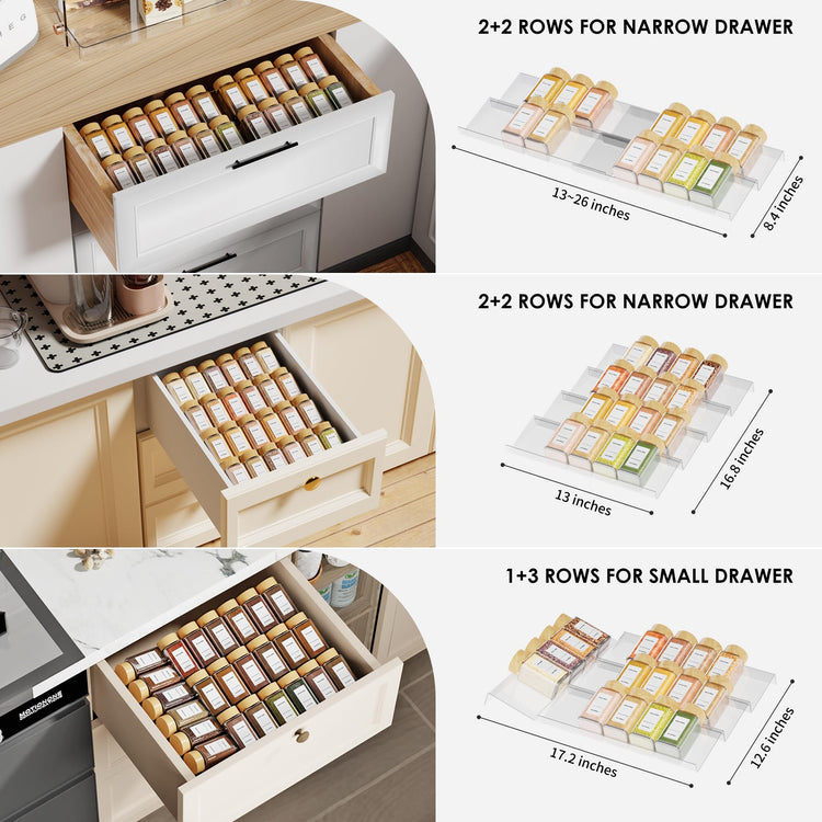 Spice Drawer Organizer (8 Count)