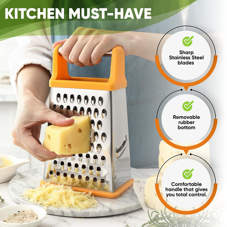 Stainless Steel XL Cheese Grater for Kitchen