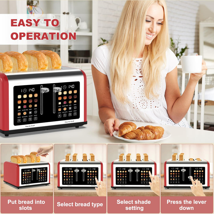 4 Slice Toaster Touch Screen (4 Count)
