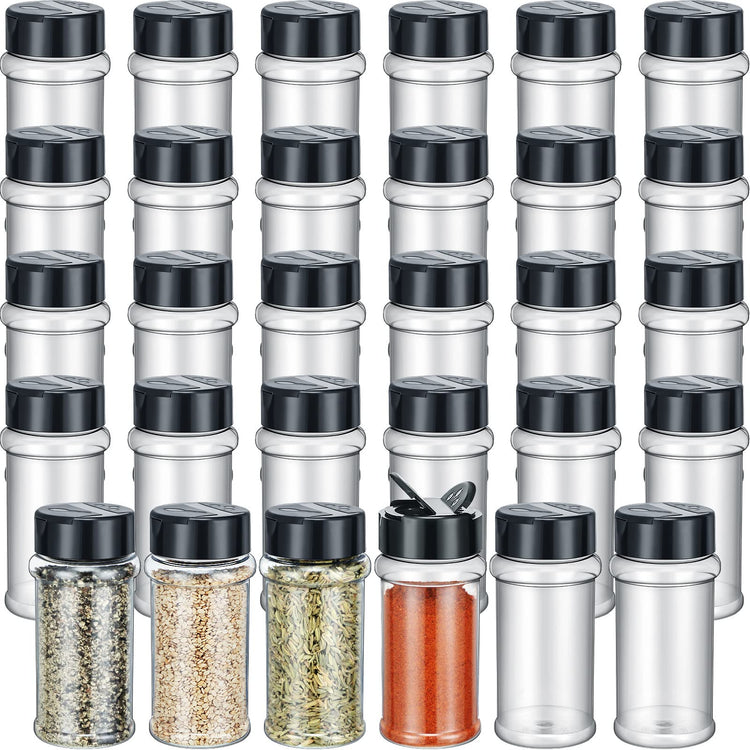 36 Pcs Plastic Spice Jars with Shaker Lids (36 Count)